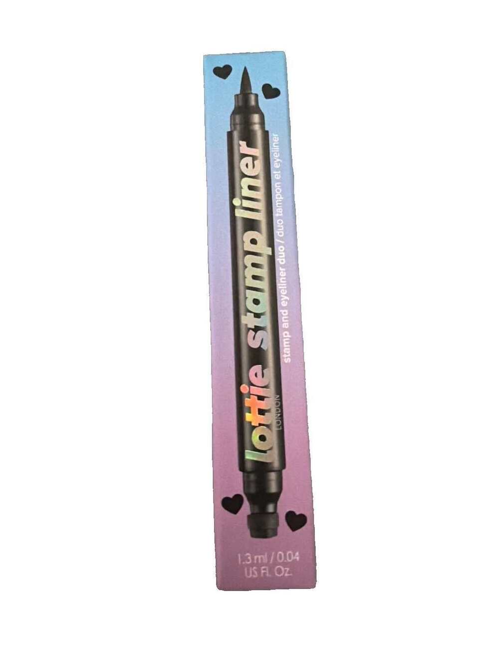 Lottie London Stamp Liner Heart Stamp Eyeliner Duo Black 1.3ml 0.04 oz New